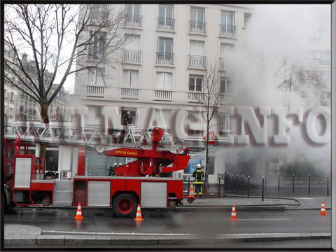Pompiers, Incendie sur le boulevard Lefebvre
