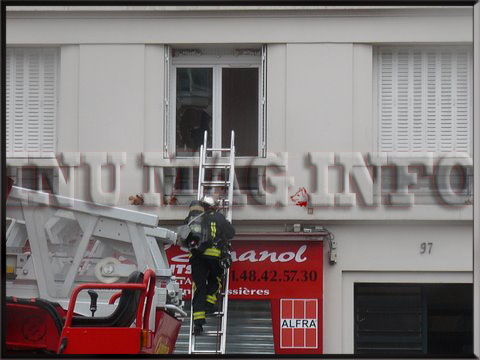 Pompiers, Incendie sur le boulevard Lefebvre
